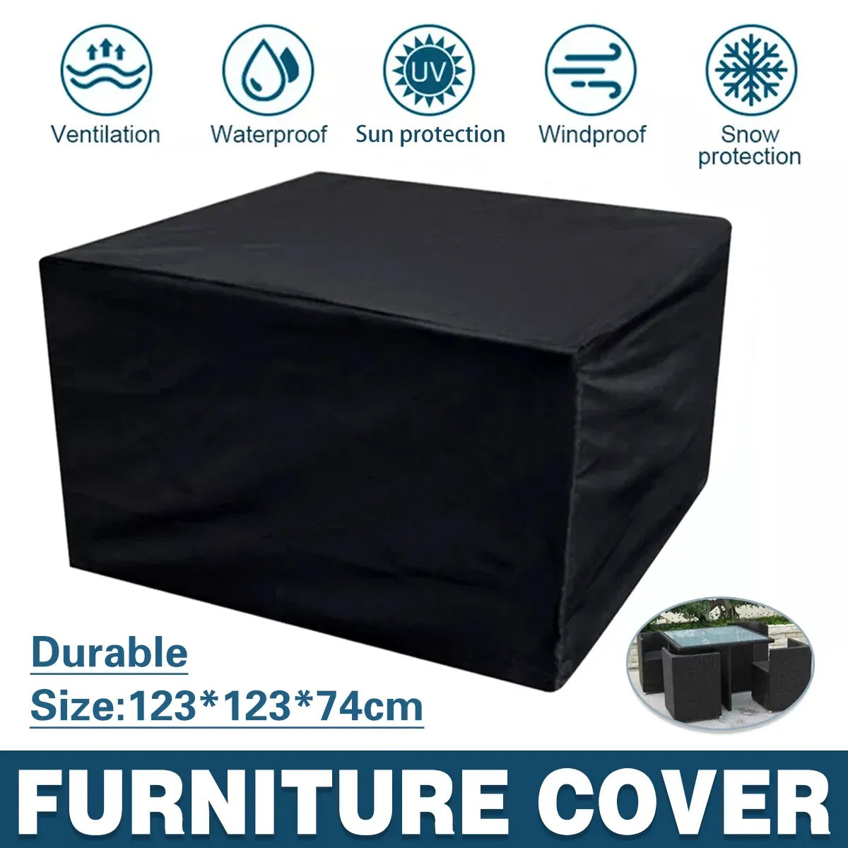 Outdoor Garden Patio Furniture Cover Waterproof UV Resistant Dustproof Durable